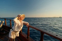 woman after plan a sunset cruise in key west